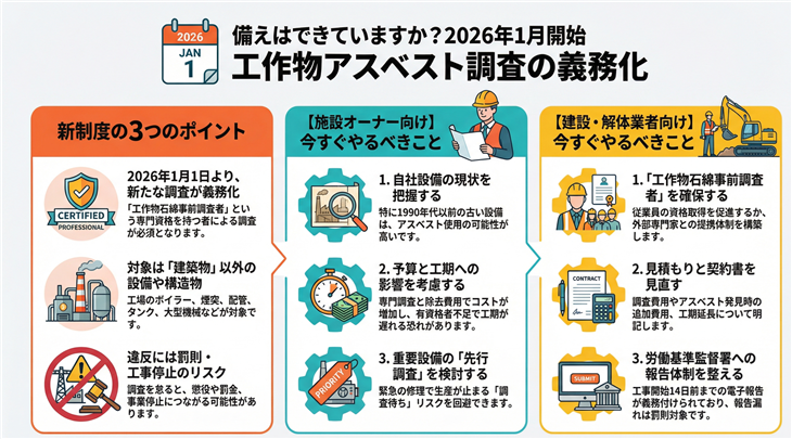 工作物のアスベスト事前調査義務化