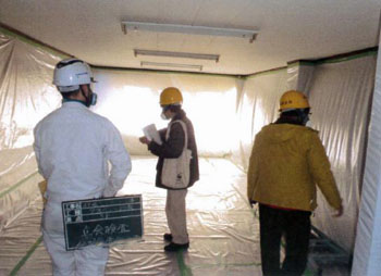 １２．愛知県名古屋市商業ビルアスベスト解体工事の名古屋市役所立会検査